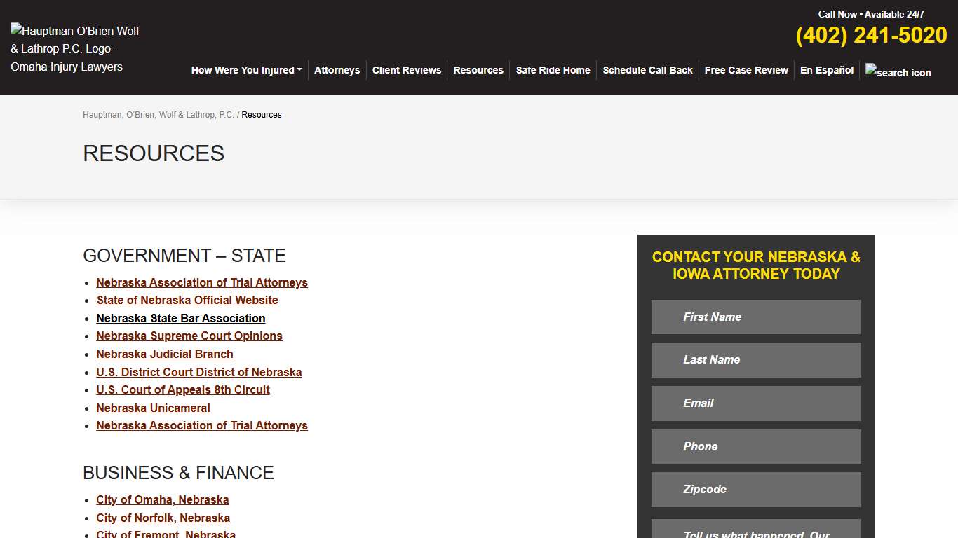 Legal Resources In Omaha, Sarpy County Nebraska