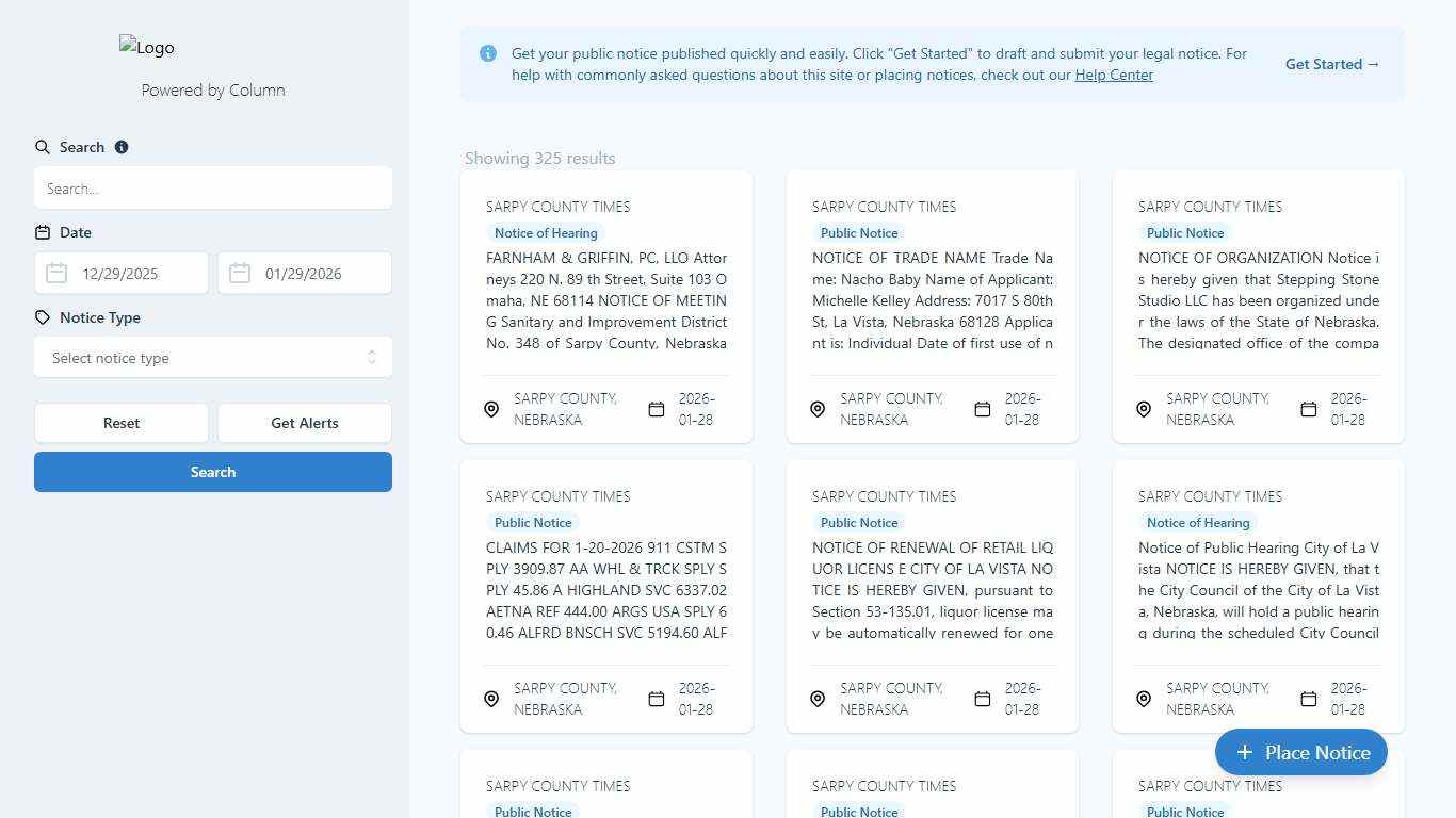 Public Notices Sarpy County Times